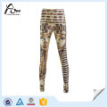 Pantalones transpirables de yoga con estampado elástico Leggins de fieltro deportivo